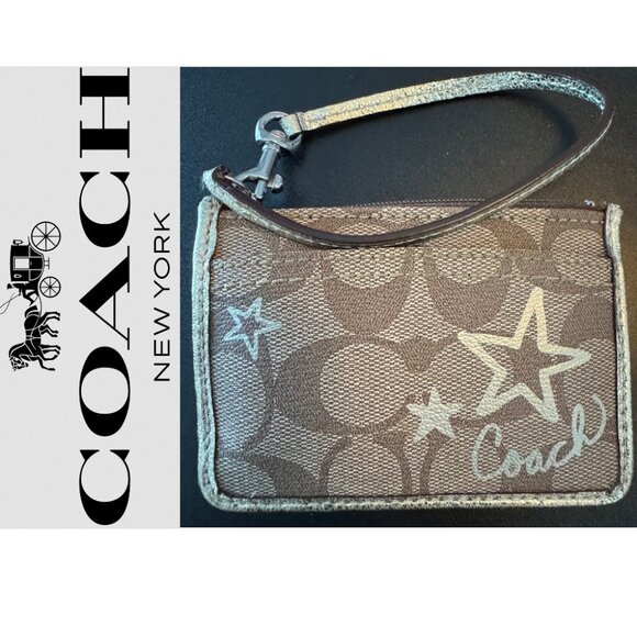 COACH -  Mini Id Case In Signature Canvas With Pop Star Print - Picture 1 of 11